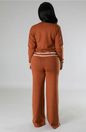 Smooth Operator Pant Set~RUST