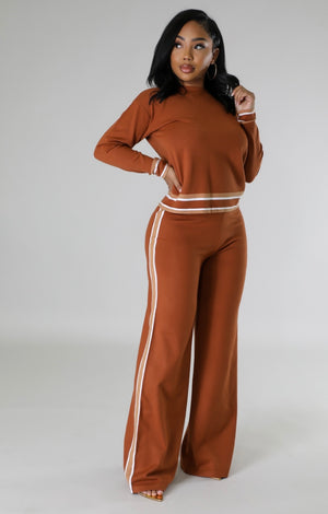 Smooth Operator Pant Set~RUST