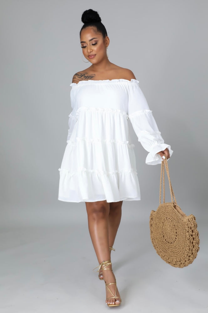 So Prissy Dress~White