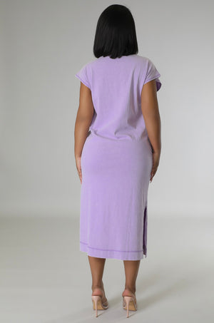 Comfy Days Dress ~Purple