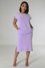 Comfy Days Dress ~Purple