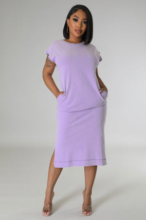 Comfy Days Dress ~Purple