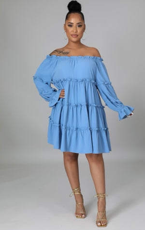 So Prissy Dress~Blue